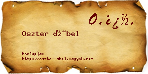 Oszter Ábel névjegykártya